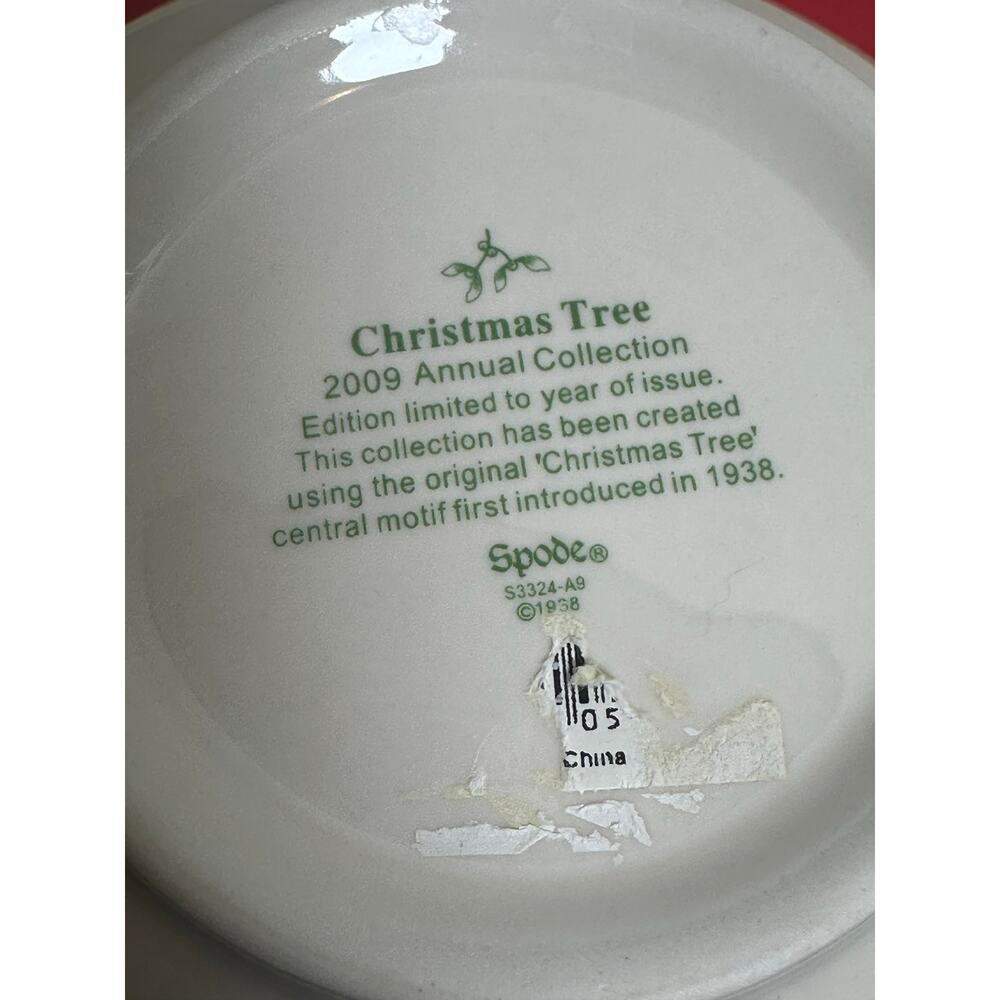 Spode Christmas Tree 2009 Annual Collection 6" Candy Bowl In Box-Cracked - Picture 5 of 13